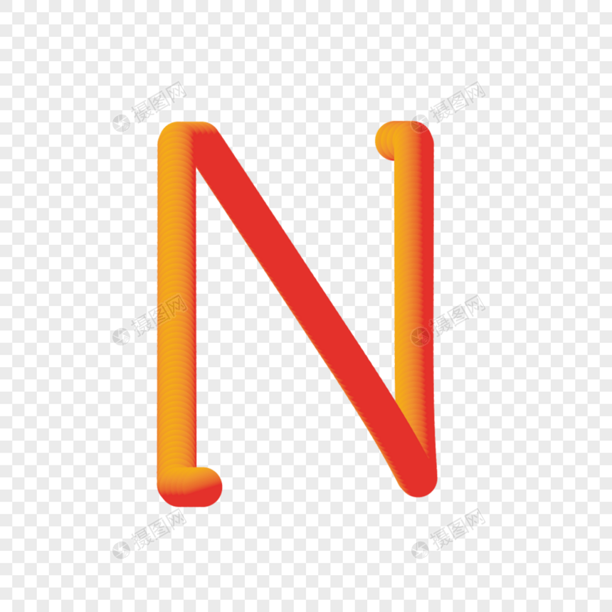 3D风格字母N图片