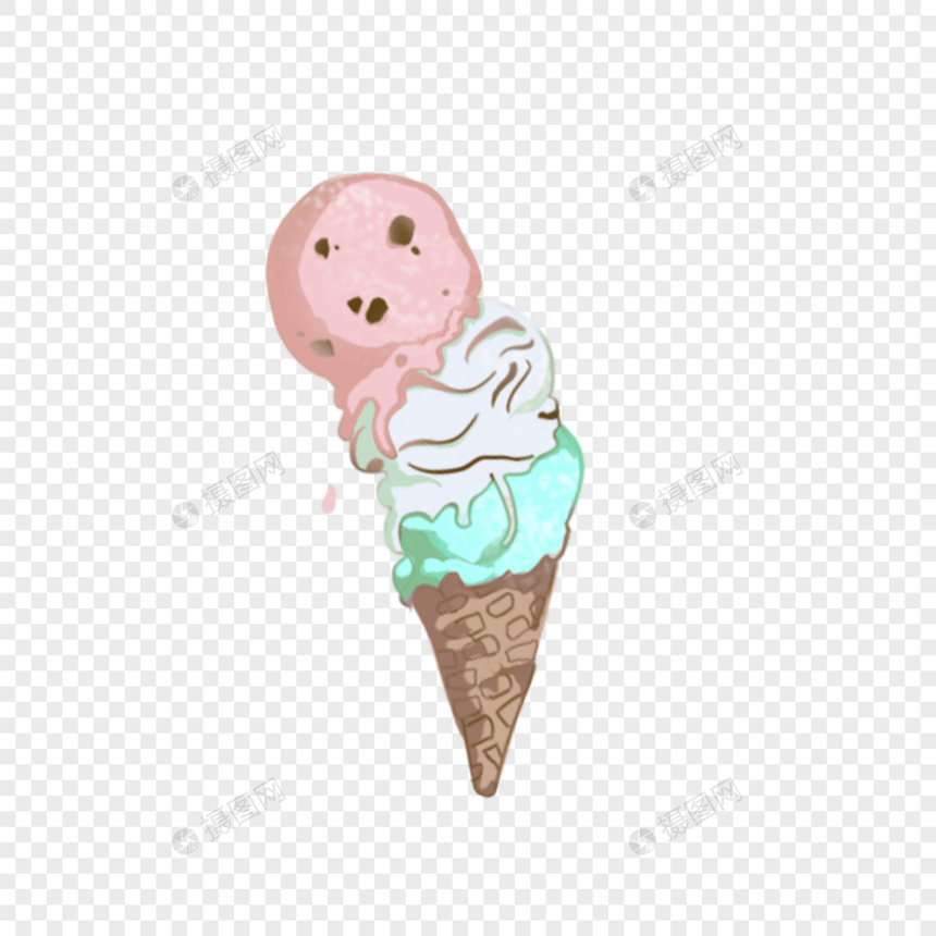 夏日爽口冰淇淋解暑图片