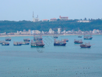 宁波海港海港港口停泊渔船GIF高清图片