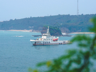 海港港口停泊渔船GIF图片