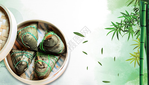 竹筷子包装端午粽子设计图片