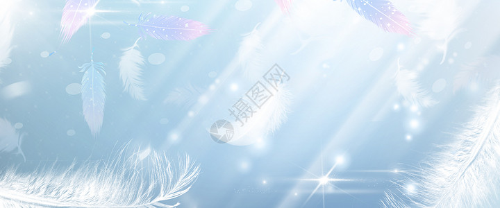 天使羽毛羽毛背景设计图片