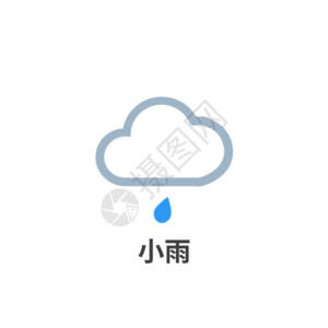 干净LOGO天气图标小雨icon图标GIF高清图片