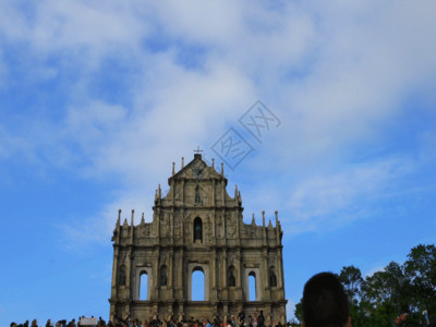 圣巴西尔大教堂澳门大三巴延时GIF高清图片