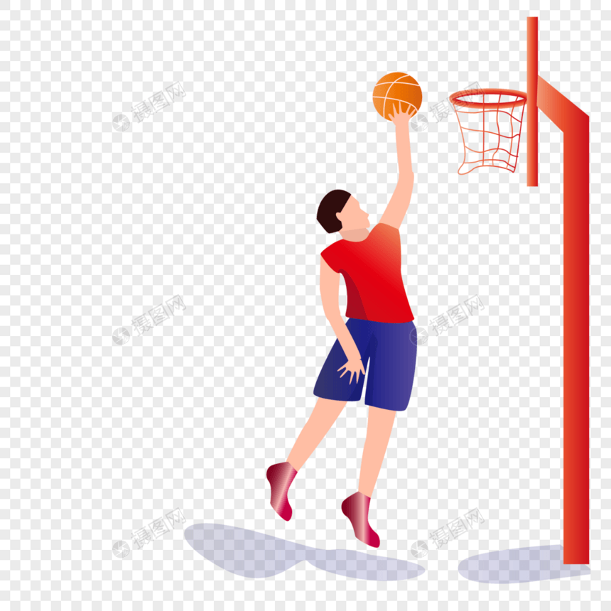 扁平化投篮运动员图片