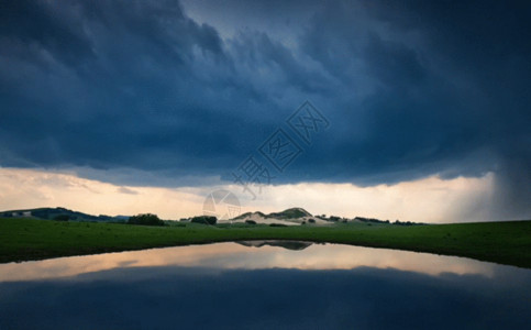 暴风雨乌云山水风景gif动图高清图片