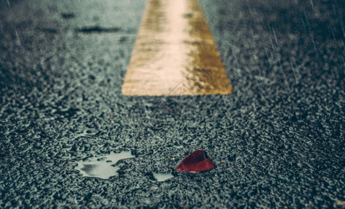 雨在雨中湿润雨中的马路gif高清图片