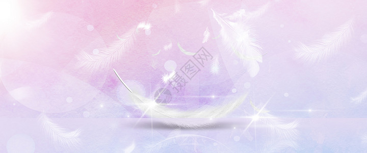 紫色羽毛光效梦幻羽毛背景设计图片
