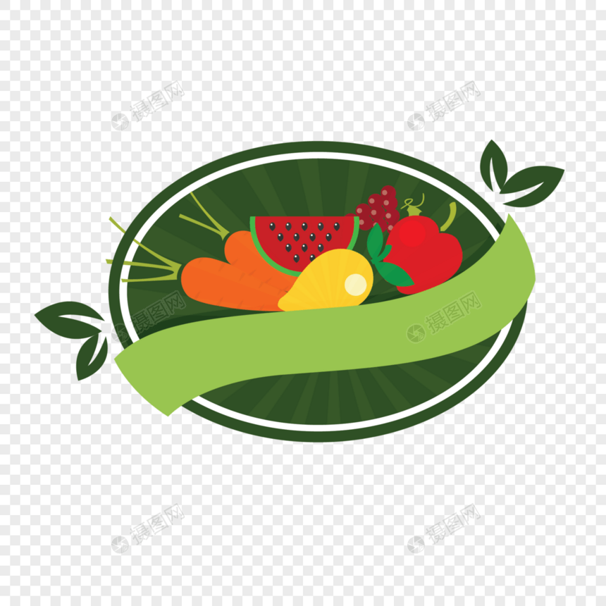 椭圆形蔬菜标签图片