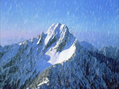 天门山风景区雪山风景GIF高清图片