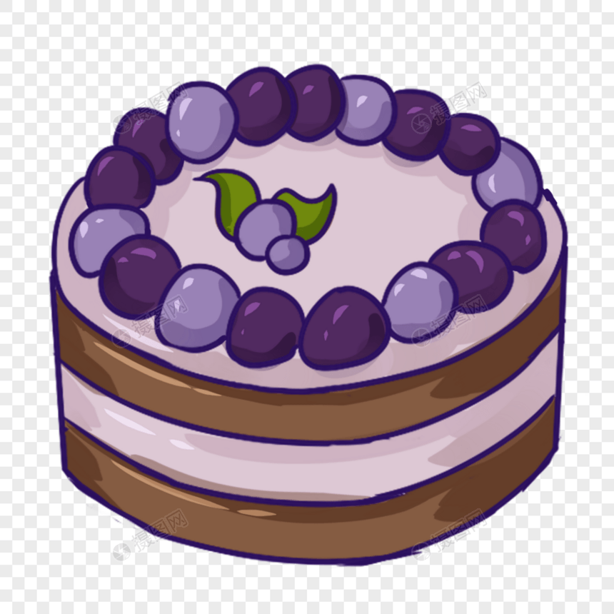 蓝莓蛋糕装饰图片