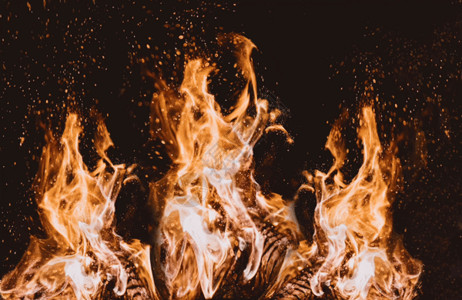 女消防燃烧的火焰背景gif高清图片