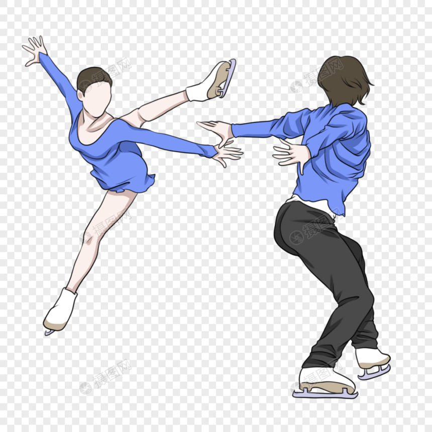 男女双人花式滑冰转圈图片