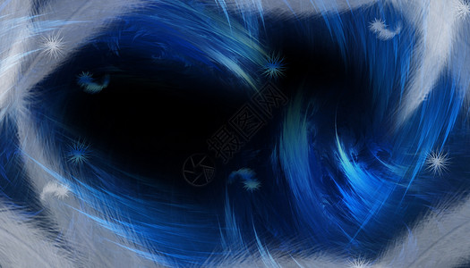蓝色唯美羽毛梦幻羽毛背景设计图片
