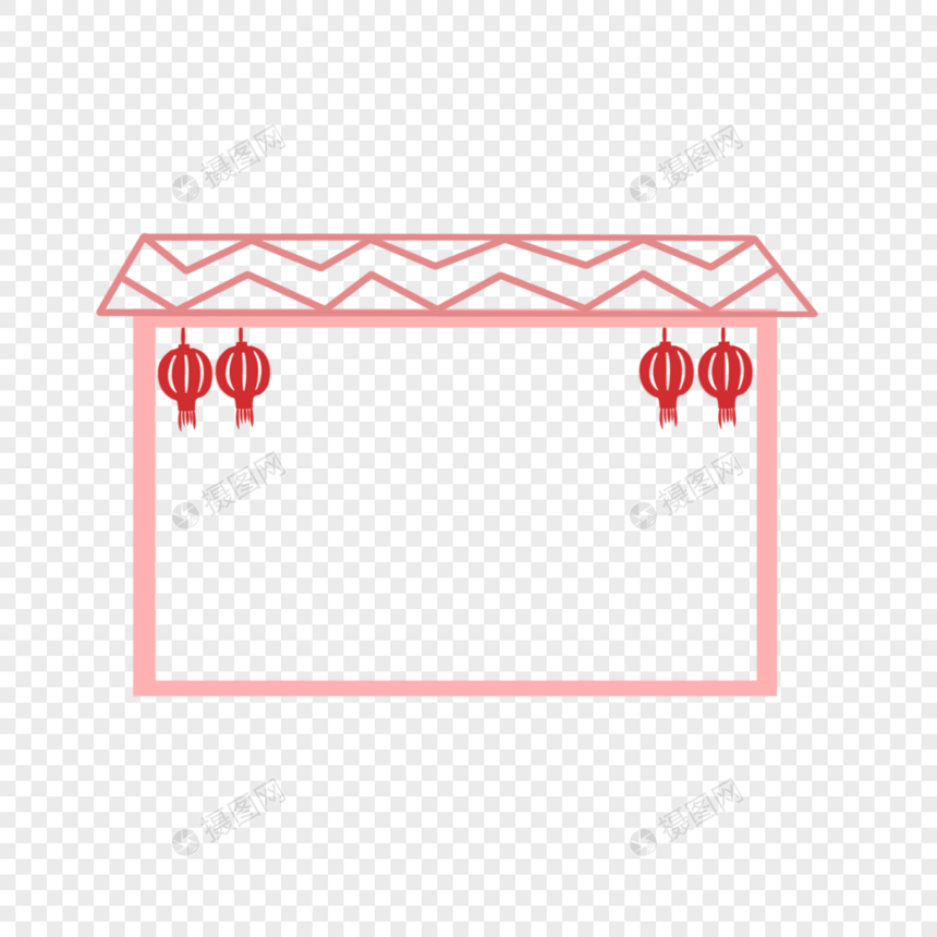 灯笼边框图片