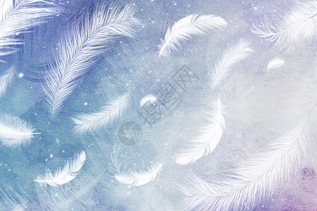雪背景墙羽毛背景设计图片