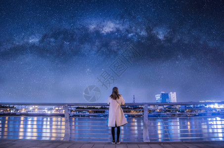 海拉尔空中景观夜晚星空gif高清图片
