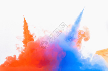 羽毛写字素材色彩液体流动素材gif高清图片