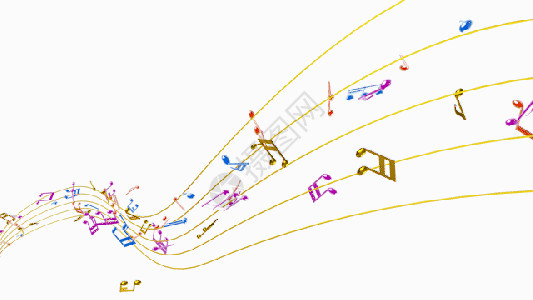 音乐扬声器五线谱元素gif高清图片