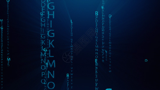 七彩字母科技字母GIF高清图片