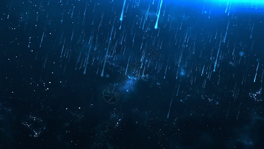 打开蓝色雨伞粒子星空背景gif高清图片