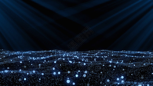 冷冻水表面蓝色光效粒子波纹gif高清图片