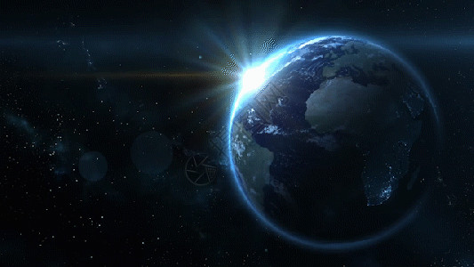宇宙星空粒子大气地球背景GIF高清图片