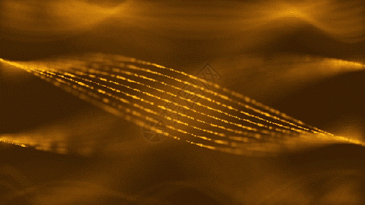 金色粒子线条背景gif图片
