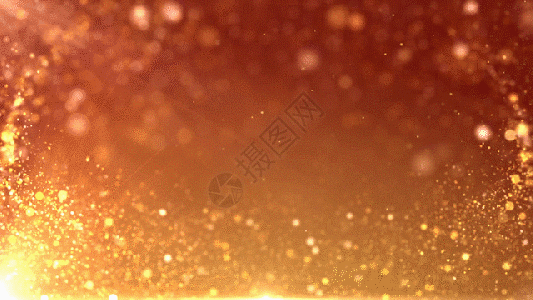 金色粒子无限循环图文展示背景边框GIF图片