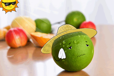 苹果Mac流汗的橘子gif高清图片
