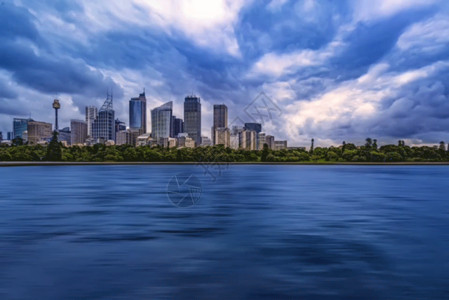 城市与海悉尼港湾gif动图高清图片
