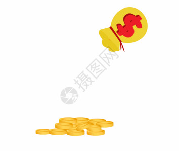 经济图金币钱袋GIF高清图片