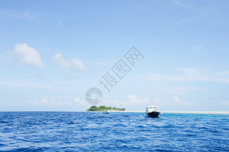 仁川海滨马来西亚仙本那海岛渔船gif高清图片