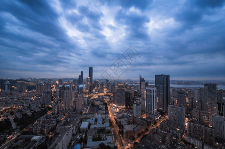 高耸的现代建筑现代城市大连夜景gif高清图片