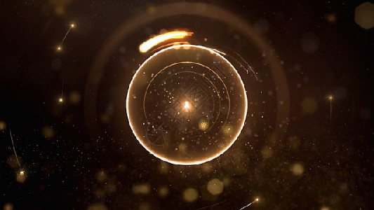 圆圈扩散金色光圈gif高清图片