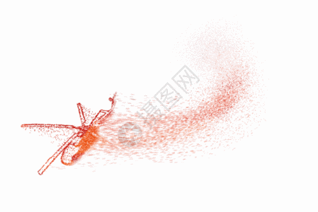 直升飞机剪影粒子GIF图片
