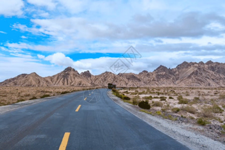 塔里木沙漠公路西藏无人区gif动图高清图片