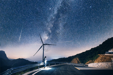 流星雨背景蓝色科技gif高清图片