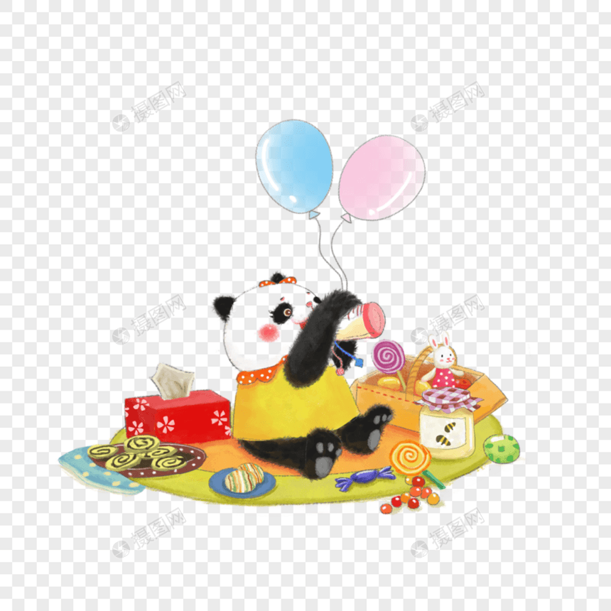小熊猫的儿童节图片