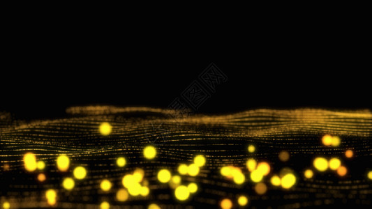 人物夜景金色粒子gif高清图片