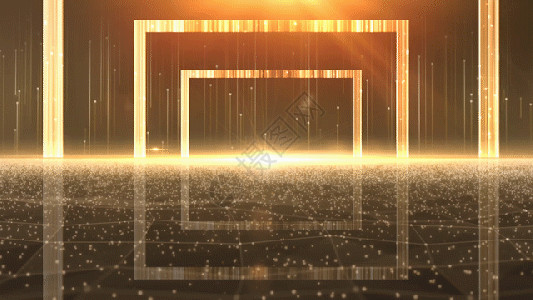电梯建筑金色舞台粒子gif高清图片