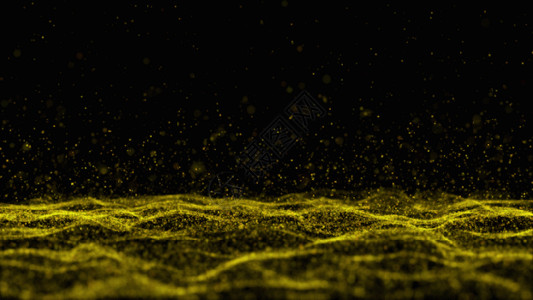 黄黑色底唯美粒子gif高清图片