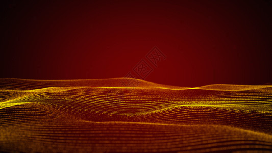 黄色曲线光效线条粒子gif高清图片