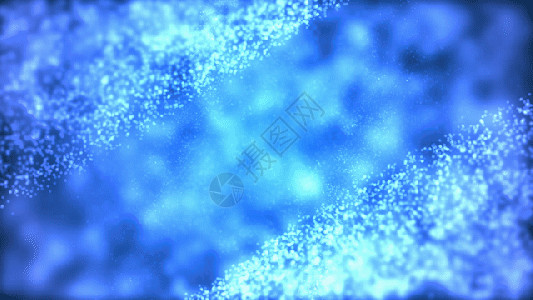 蓝色漂浮粉末蓝色粒子背景gif高清图片