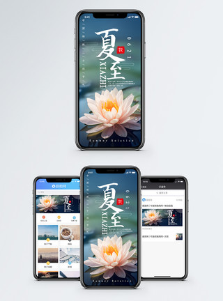 悠闲一夏手机海报配图夏至24节气手机海报配图模板