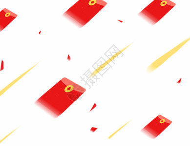 黄色标志红包雨GIF高清图片
