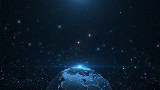 地球星空背景GIF图片