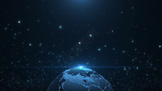 三维世界地球星空背景GIF高清图片