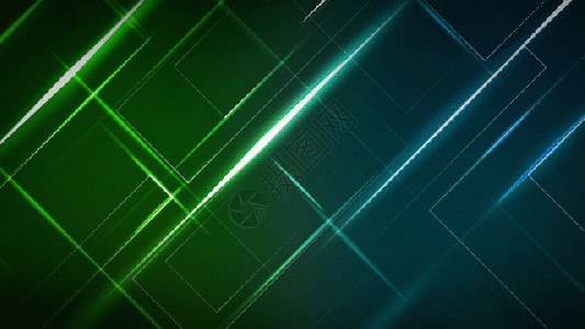绿色抽象光效光效循环背景内容LED线性光大气循环GIF高清图片