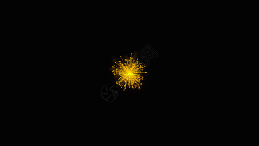 爆炸金色粉末金色大气粒子放射透明背景gif高清图片